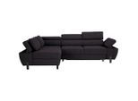 Ecksofa Molina Mini Schwarz Webstoff Schwarz