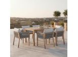 Gartenset Aldina Steingrau Holz/textil