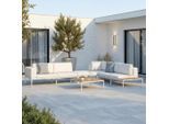 Gartenlounge Änna Creme Aus Metall/textil 5-teilig 270/68/90 cm