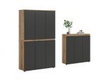 Garderobenschrank Scarpa 105+105/175+111/37+37 cm