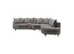 Ecksofa Axel Graphitfarben Chenille Graphitfarben