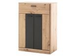 Schuhschrank In Grau/eichefarben 69/96/39 cm