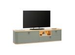 Tv-element Lagos -Exklusiv- Salbeigrün, Eiche Artisan 210,2/51,3/37,5 cm