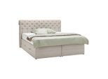 Boxspringbett Belano Beige Ca. 200x200cm 200/200 cm Beige