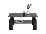 Couchtisch Intro Schwarz Metall, Glas, Holzwerkstoff 100/60/45 cm