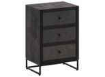 Nachttisch Wl6.768 40/60/30 cm massiv Mangoholz Schwarz