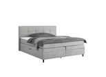 Boxspringbett Miami In Grau Ca. 180x200cm 180/200 cm Grau