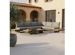 Gartenlounge Amaia Grau, Outdoorgewebe 4-teilig 323/253 cm