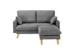Ecksofa Illa In Grau Leinenoptik Leinenoptik Dunkelgrau