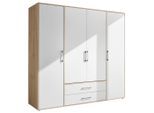 Kleiderschrank Lembo Weiss/eiche Artisan Weiss, Eiche Artisan