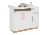Wickelkommode Luna White In Weiss Ca. 117x100cm