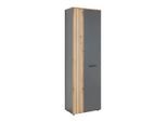 Garderobenschrank Cadix Anthrazit/eichefarben 60/195/36 cm