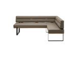 Eckbank Canon Li. In Hellbraun Holz, Metall, Textil Hellbraun