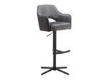 Barhocker Valletta Anthrazit/schwarz Metall, Textil Anthrazit, Schwarz