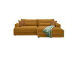 Ecksofa Fabiona Rechts Schwarz Senfgelb