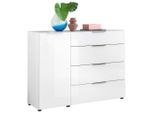 Kommode Siena Weiss , 135/99/40 cm , 4 Schublade(n)