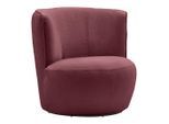 Sessel Jasima Bordeaux/schwarz Drehbar Chenille Bordeaux