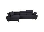 Ecksofa In Dunkelblau Webstoff Dunkelblau