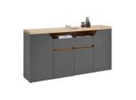 Sideboard Pepe Graphitfarben/eiche Artisan 180/90/40 cm 1 Schublade(n)