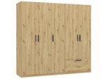 Drehtürenschrank Milos Eiche Artisan 225/210/54 cm Eiche Artisan