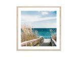 Bild Vous Ii In Blau/weiss/beige Ca.30x30cm 30/30 cm