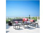 Gartenlounge-set Moskau Anthrazit/grau 15-teilig 200/213/62 cm