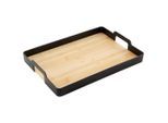 Serviertablett Betty Eckig Schwarz/natur