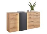 Sideboard In Eiche/grau 177,9/88/44,8 cm 2 Schublade(n)