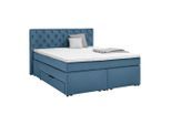 Boxspringbett Chester Blau Ca. 180x200cm 180/200 cm Blau