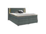 Boxspringbett Minola Gold Graphitfarben Ca. 160x200cm 160/200 cm Graphitfarben