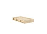 Stauraumbett KARUP DESIGN "Ziggy Bed, Stauraumbett, FSC-zertifiziertes Massivholz made in Europe", clear lacquerot pine, B:107cm H:29cm L:205cm, Betten, Stauraumbett, mit 3 Ablagen, inklusive Lattenrost, ohne Matratze, mehrere Farben