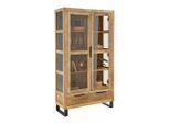 Vitrine Everest In Naturfarben/schwarz 100/180/40 cm ,