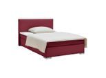 Boxspringbett Mira 2 Dunkelrot Ca. 140x200cm 140/200 cm Dunkelrot