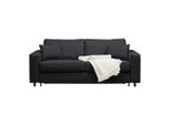 Schlafsofa Agneta Schwarz Schwarz Textil