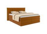Boxspringbett Lina Rostfarben Ca. 200x200cm 200/200 cm Rostfarben
