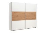 Schwebetürenschrank Saturn In Weiss/eiche Artisan 218/210/59 cm Weiss, Eiche Artisan