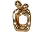 Skulptur Sandy Cold Goldfarben
