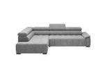Ecksofa Gremio Links Blaugrau Chenille, Webstoff Blaugrau