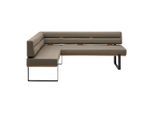 Eckbank Canon Re. In Hellbraun Holz, Metall, Textil Hellbraun