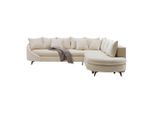 Ecksofa Axel In Beige Chenille Creme