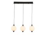 Led-hängeleuchte Wilm In Schwarz/weiss Max. 3x8 Watt 65/15/120 cm