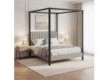 Himmelbett Mona Ca. 180x200 Cm Grau 180/200 cm Grau