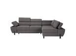 Ecksofa Molina Mini Dunkelgrau Webstoff Dunkelgrau
