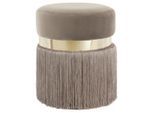 Hocker Rebecca 925 Taupe, Goldfarben Metall, Kunststoff, Textil