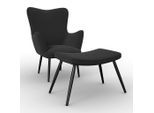 Relaxsessel Aurora Holz, Metall, Textil Schwarz
