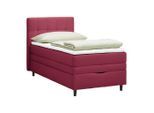 Boxspringbett Miami In Weinrot Ca. 90x200cm 90/200 cm Weinrot