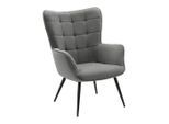 Sessel Gunvor Grau Cord Grau