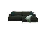 Ecksofa Fabiona Rechts Schwarz