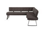 Eckbank In Dunkelgrau Ca. 220x170cm Metall, Textil Dunkelgrau