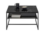 Couchtisch In Schwarz Metall, Glas
